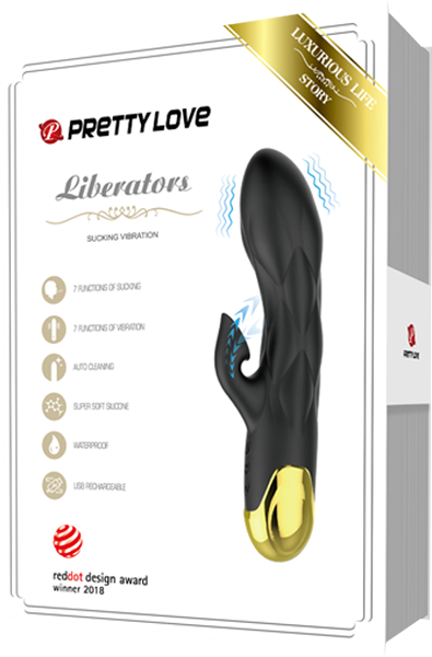 Pretty Love Liberators Rechargeable Rabbit Style Vibrator Black - - Rabbit Vibrators