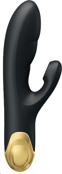 Pretty Love Naughty Play Waterproof Rechargeable Rabbit Massager Black - Rabbit Vibrators