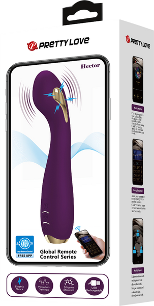 Pretty Love Hector App Control Rechargeable G Spot Vibrator Byzantium - - Rabbit Vibrators