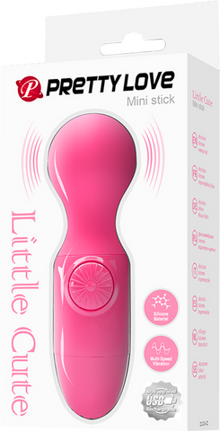 Pretty Love Rechargeable Mini Stick Body Wand Massager Pink - Body Wands
