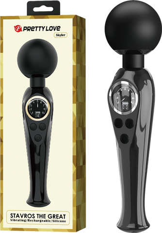 Stavros The Great Skyler Rechargeable Body Wand Massager Black - Body Wands