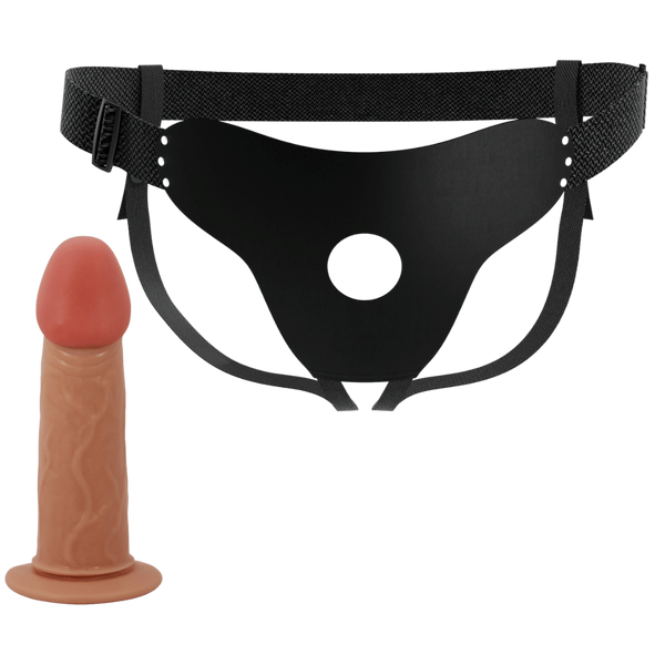 Pretty Love Stark Universal Strap On Harness With 6.9 Dildo Inch Flesh - Strap On Sextoys