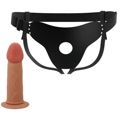 Pretty Love Stark Universal Strap On Harness With 6.9 Dildo Inch Flesh - Strap On Sextoys