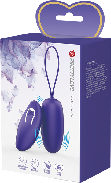 Pretty Love Selkie Youth Wireless Remote Control Love Egg Massager Purple - - Love Eggs and Kegel Exercisers