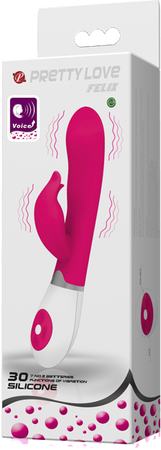 Pretty Love Felix 30 Function Rabbit Style Vibrator Pink - - Rabbit Vibrators