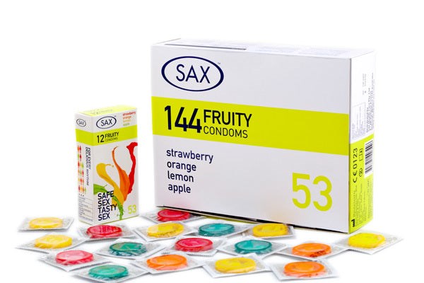 Sax Fruity Condoms 144 Pack - - Condoms