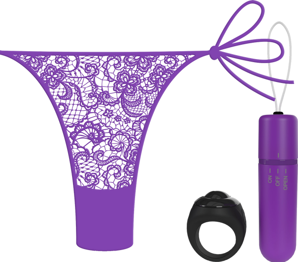 Screaming O Vibrating Panty Set With Remote Ring 4t High Pitch Treble - - Remote Control Vibrators