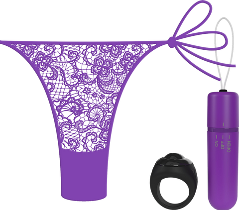 Screaming O Vibrating Panty Set With Remote Ring 4t High Pitch Treble - Remote Control Vibrators