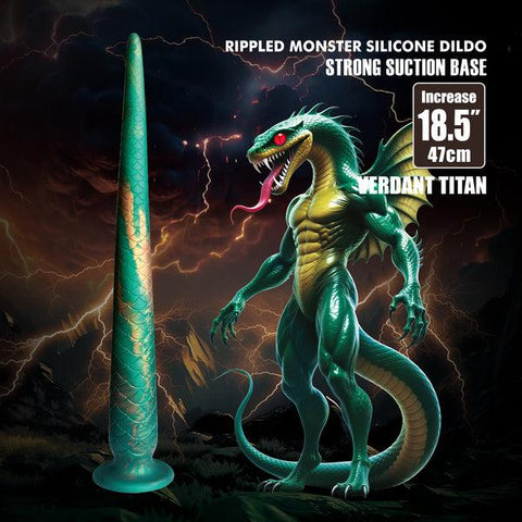 Baile Verdant Titan 18.5 Inch Monster Silicone Dildo - Realistic Dildos