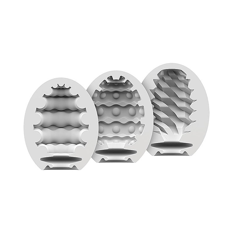 3 Piece Egg Masturbator Set By Satisfyer - Love Eggs and Kegel Exercisers