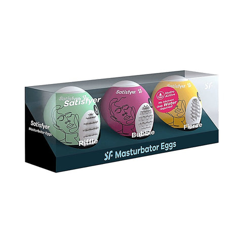3 Piece Egg Masturbator Set By Satisfyer - Love Eggs and Kegel Exercisers
