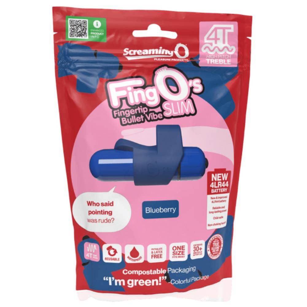 Screaming O FingO's Slim 4T High Pitch Treble Adult Finger Massager - - Finger and Tongue Vibrators