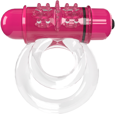 Screaming O Double O 6 4B Low Pitch Bass Vibrating Cock Ring Strawberry - Vibrating Cock Rings