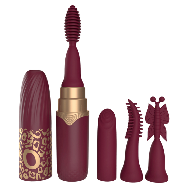 Screaming O Premium 10 Function Lipstick Vibrator Merlot - Clit Ticklers and Pulsators
