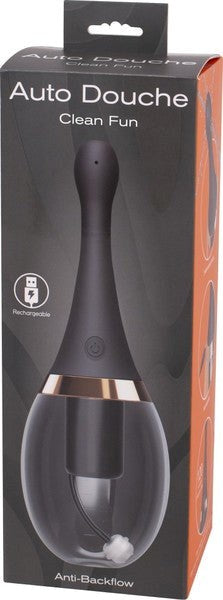 Seven Creations Rechargeable Automatic Anal Douche Black / Clear - Enemas and Douches