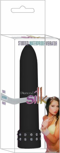 Seven Creations Diamond Silk Bullet Vibrator Black - Bullet Vibrators