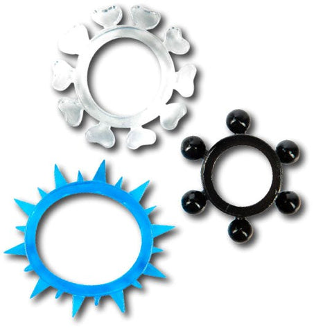 Smitten Kings Stretchy Cock Ring Jumbo 3 Pack - Cock Ring Sets