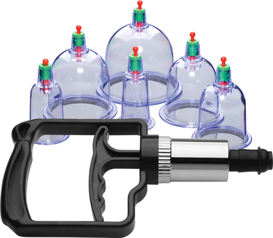 Master Series Sukshen Cupping Set With Acu Points 6 Piece - Breast and Nipple Toys