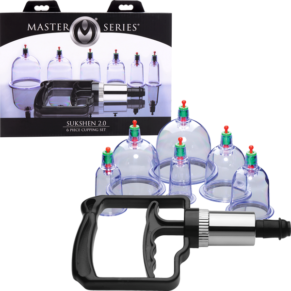 Master Series Sukshen Cupping Set With Acu Points 6 Piece - Breast and Nipple Toys