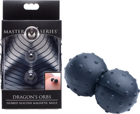 Master Series Dragons Orbs Nubbed Silicone Magnetic Nipple Ball - Nipple and Clit Clamps