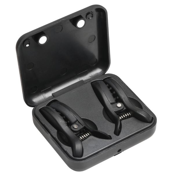 Master Series Dark Grip Vibrating BDSM Nipple Clamps - Nipple and Clit Clamps