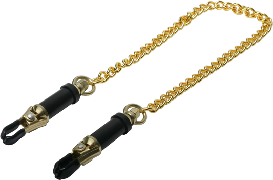 Master Series Deluxe Adjustable Bondage Nipple Clamps - Nipple and Clit Clamps