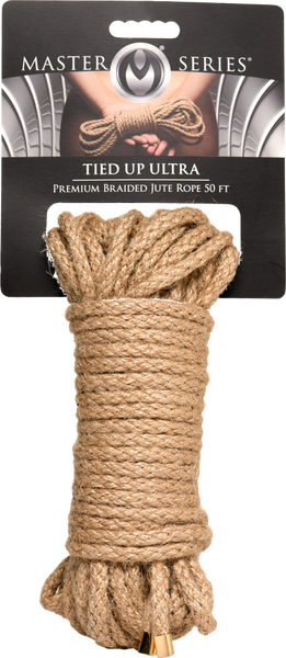 Master Series Tied Up Ultra Premium Braided Jute Bondage Rope 50 Feet - Cuffs And Restraints