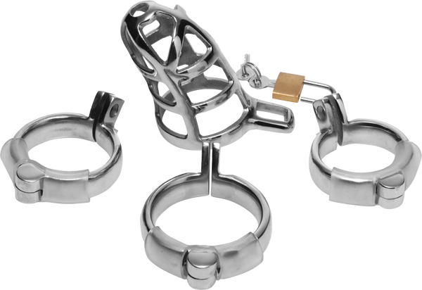 Master Series Stainless Steel Male Chastity Cock Cage - Male Chastity