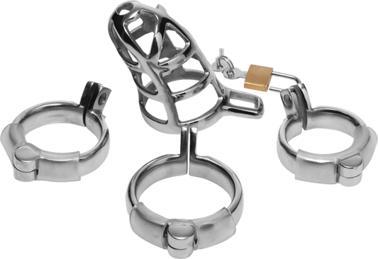 Master Series Stainless Steel Male Chastity Cock Cage - Male Chastity