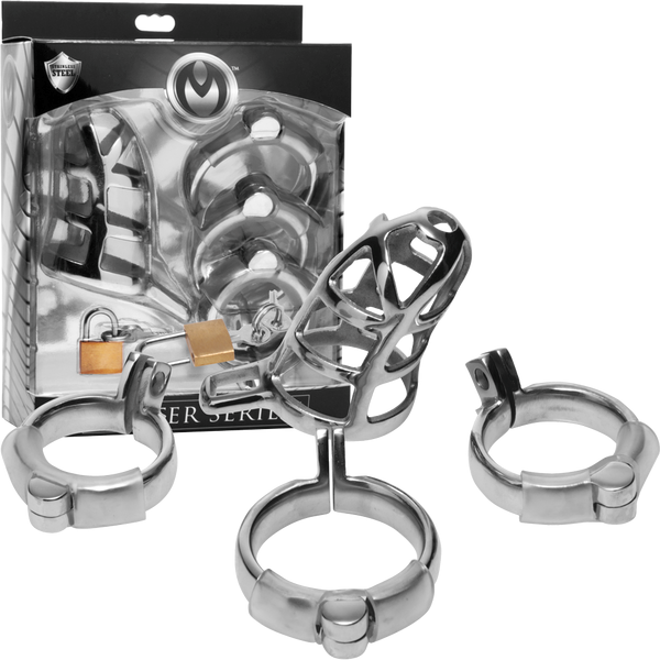 Master Series Stainless Steel Male Chastity Cock Cage - Male Chastity