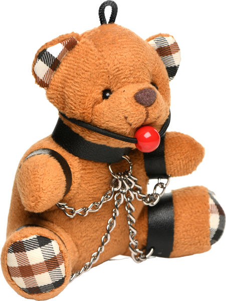 Master Series Gagged Teddy Bear Novelty Key Chain - Party Gifts and Novelties