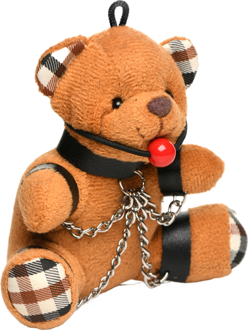 Master Series Gagged Teddy Bear Novelty Key Chain - Party Gifts and Novelties