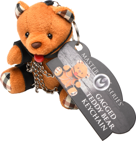 Master Series Gagged Teddy Bear Novelty Key Chain - Party Gifts and Novelties