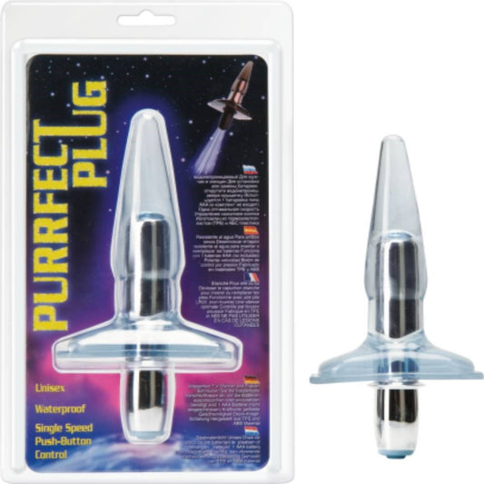 Seven Creations Unisex Purrfect Butt Plug With Internal Bullet Vibrator - Butt Plugs
