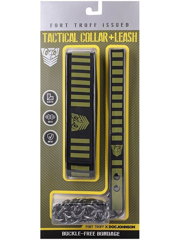 Doc Johnson Fort Troff Tactical Bondage Collar & Leash - Collars and Leads