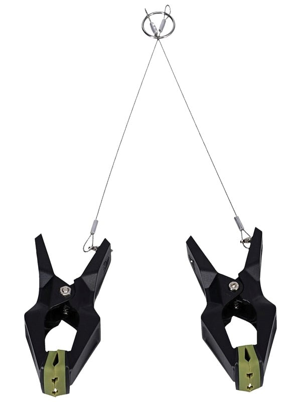 Doc Johnson Fort Troff Hardwire Hangers Nipple Clamps Black - Nipple and Clit Clamps