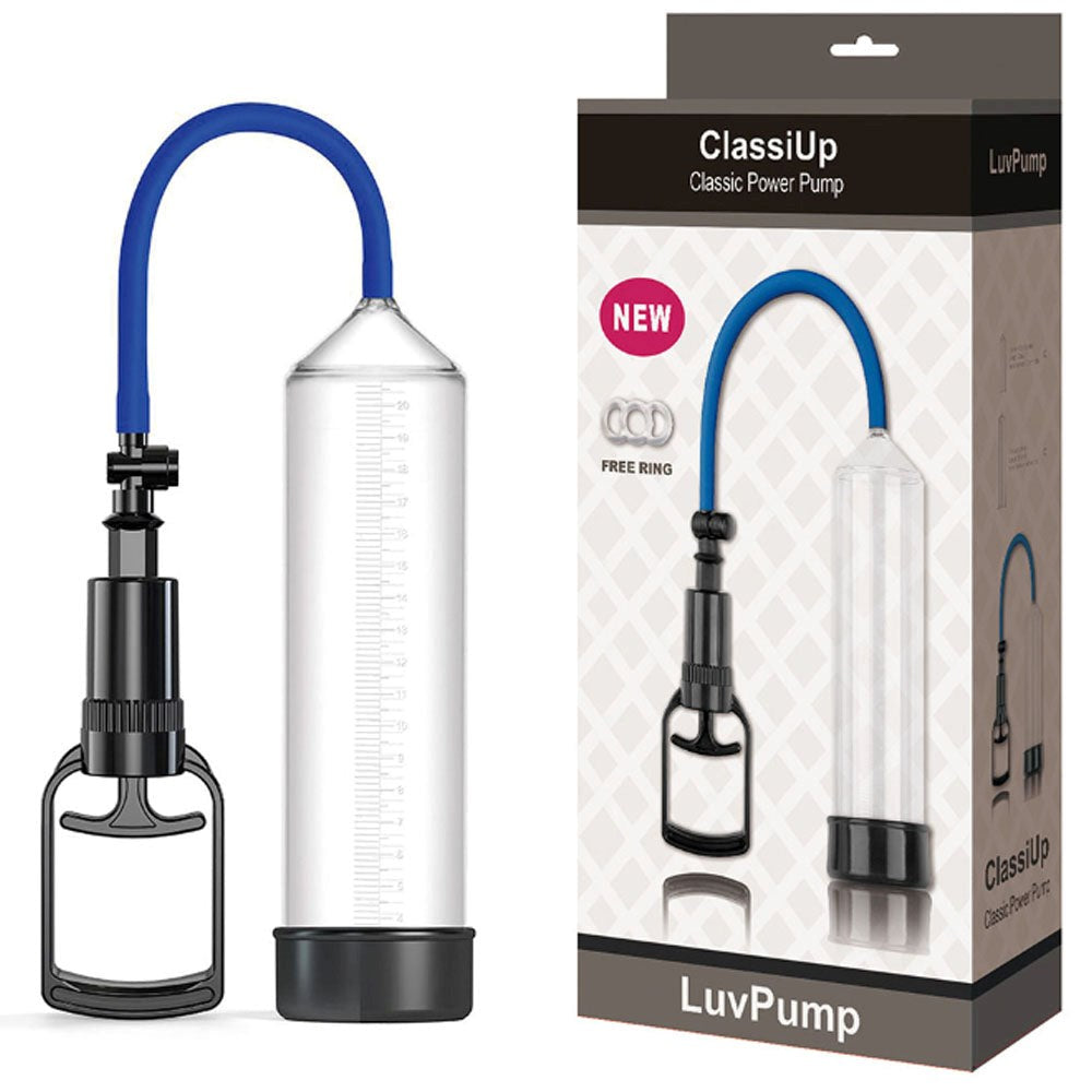 LuvPump ClassiUp Classic Power Penis Pump Clear - - Penis Pumps And Stretchers