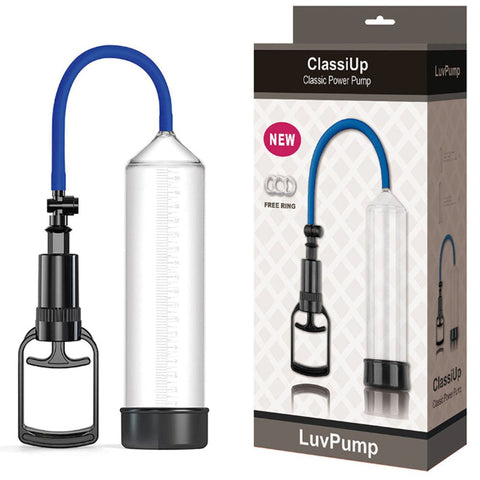 LuvPump ClassiUp Classic Power Penis Pump Clear - Penis Pumps And Stretchers