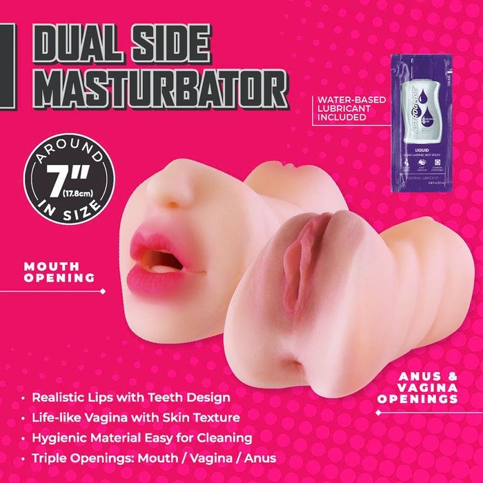 Excellent Power Moist and Surge Double Ended Mens Masturbator Flesh - Realistic Butts And Vaginas