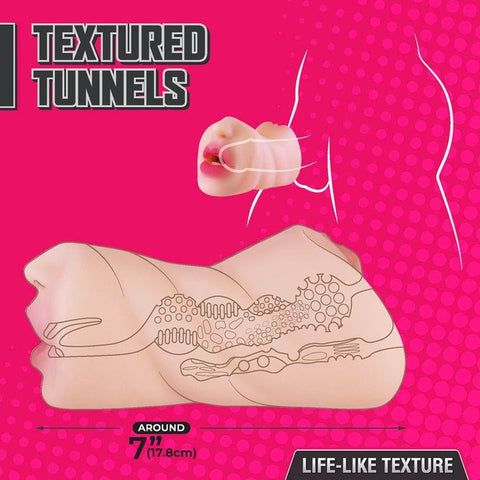 Excellent Power Moist and Surge Double Ended Mens Masturbator Flesh - Realistic Butts And Vaginas