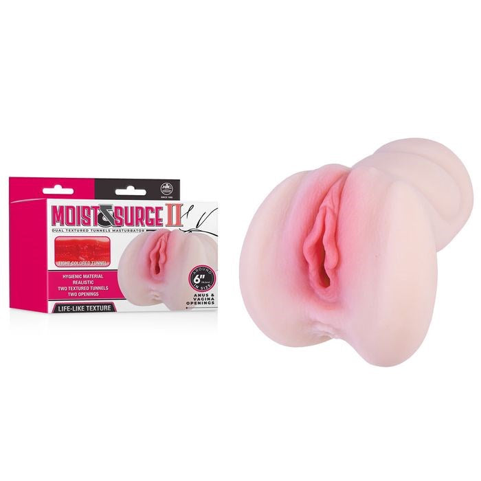 Excellent Power Moist and Surge II 15.2 cm Dual Layer Vagina Stroker Flesh - Realistic Butts And Vaginas