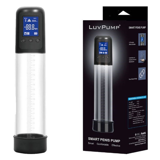 LuvPump USB Rechargeable Smart Automatic Penis Pump Clear - Penis Pumps And Stretchers