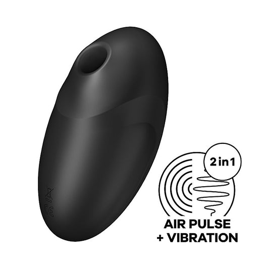 Satisfyer Vulva Lover 3 Black Air Pulse Clitoral Vibrator - Clit Ticklers and Pulsators