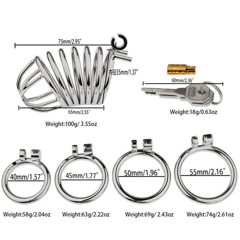 BDStyle Male Chastity Bird Cock Cage With Hide Lock - Male Chastity