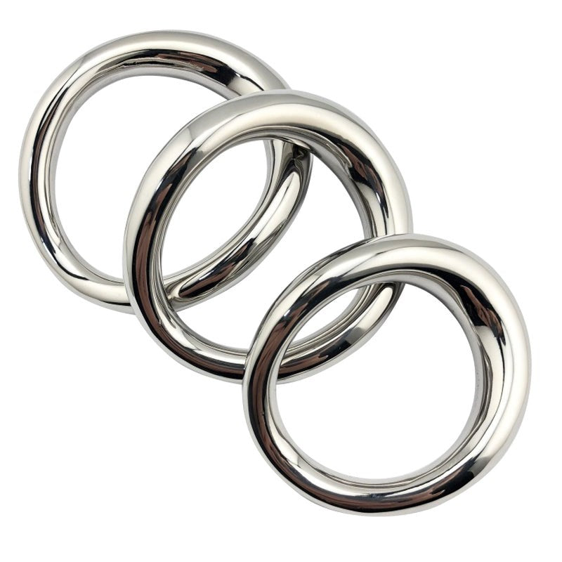 BDStyle Stainless Steel Magnetic Curved Cock Ring - - Steel Cock Rings