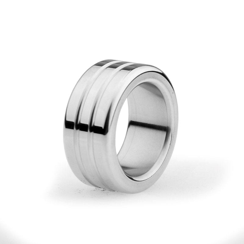 BDStyle 2 Piece Heavy Duty Stainless Steel Cock Ring Set - - Steel Cock Rings