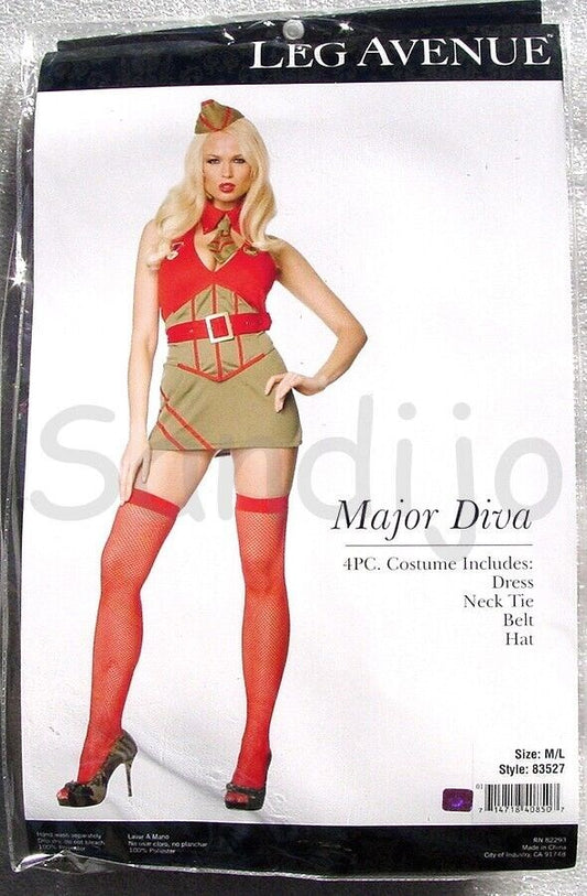 Leg Avenue Sexy Major Diva Military 4 Piece Adult Womens Costume - Fancy Dress Ups
