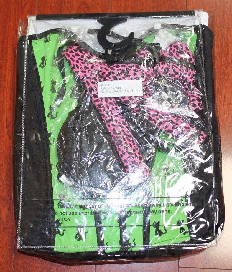 Dreamgirl Under My Spell Cat Reversible Womens Costume Witch/Black - - Fancy Dress Ups