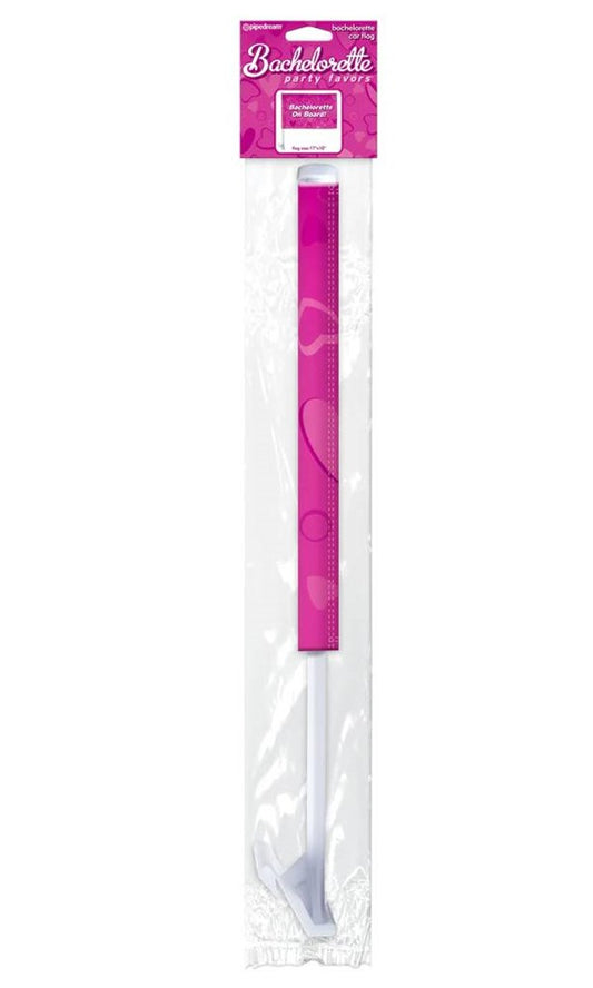 Pipedream Bachelorette Party Car Flag Pink - Party Gifts and Novelties