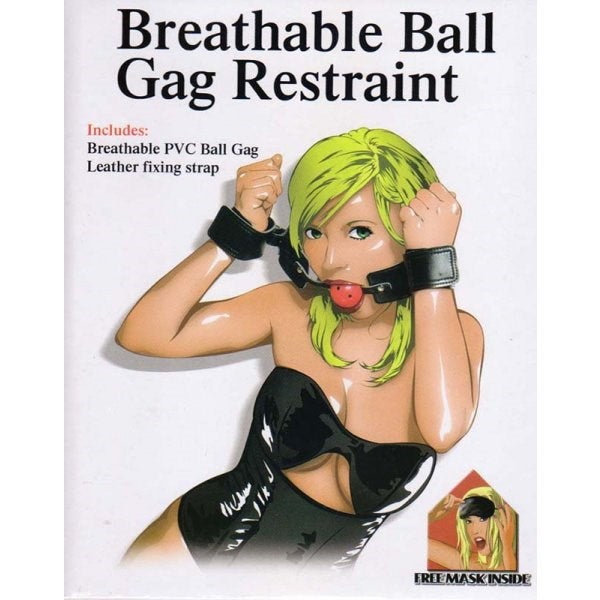 RoomFun Breathable Bondage Ball Gag Restraint - - Bondage Gags and Bits
